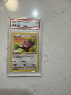 1999 POKEMON JUNGLE 1ST ED #54 JIGGLYPUFF PSA 9 - Image 1