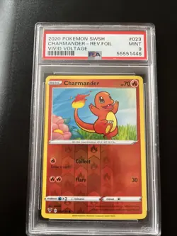 Pokemon Vivid Voltage Charmander Reverse Foil #023 PSA 9 - Image 1