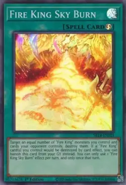 Yugioh! MP Fire King Sky Burn - SR14-EN025 - Super Rare - 1st Edition Lightly Pl - Image 1