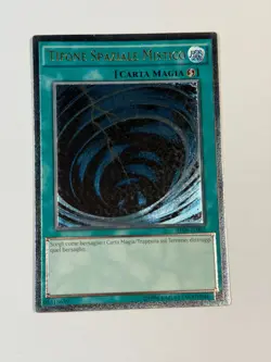 Yugioh ITALIAN Mystical Space Typhoon AP08-IT002 EN002 Ultimate Rare Promo LP - Image 1