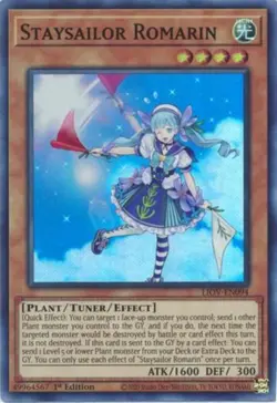 Yugioh! LP Staysailor Romarin - LIOV-EN094 - Super Rare - 1st Edition Lightly Pl - Image 1