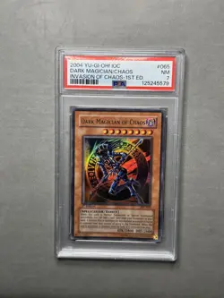 Yugioh YuGiOh! PSA 7 Dark Magician Of Chaos IOC-065 1st Ed Invasion Of Chaos - Image 1