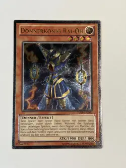 Yugioh GERMAN Thunder King Rai-oh TU08-DE000 EN000 Ultimate Rare Promo MP - Image 1