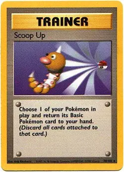 POKEMON BASE SET CARD 78/102 Trainer Scoop Up - Image 1