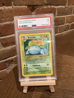 Pokemon TCG Venusaur Base Set Holo Unlimited Rare Card 15/102 PSA 3 - Image 1