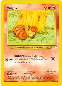 Neo Destiny - Vulpix Pokemon Card 91/105 - Image 1