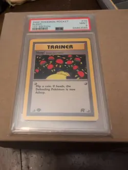 Trainer SLEEP! -79/82 - 1st Edition Team Rocket Set Vintage Pokemon Card PSA 9 - Image 2