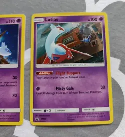 Latias & Latios SM88 & SM87 Sun & Moon Rare Holos Black Star Promo Pokemon Card - Image 3