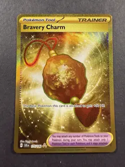 Pokemon TCG Bravery Charm 175/142 SV Stellar Crown Hyper Rare Card - Image 1