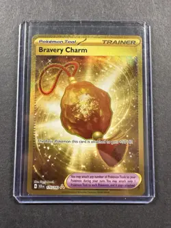 Pokemon TCG Bravery Charm 175/142 SV Stellar Crown Hyper Rare Card - Image 3