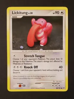 Lickitung 80/127 Pokemon Card 2009 Pokemon NM Near Mint - Image 1