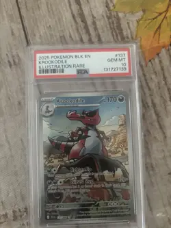 Pokemon Krookodile Black Bolt Illustration Rare IR Holo Card 137/086 PSA 10 Gem - Image 1