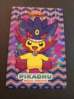 Pokemon 2025 Card Database Set Halloween Pikachu Mega Gengar Poncho Holo Peru - Image 1