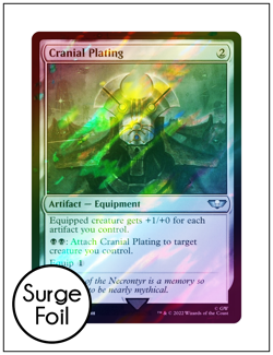 1x Cranial Plating, Surge Foil, Warhammer 40k, Magic MTG NM - Image 1