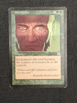 Biorhythm Onslaught MTG Magic the Gathering Light Play - Image 1