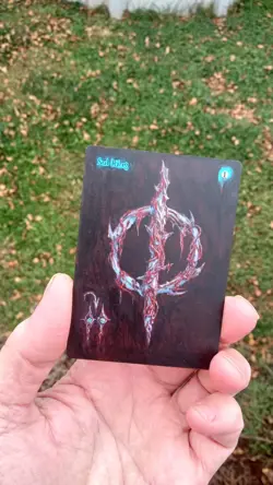 MtG Sol Ring Full Magic Altered Hand Painted Art Original Alter - Image 3
