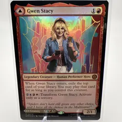 MTG Magic The Gathering Spider-Man Gwen Stacy / Ghost-Spider #0078 Foil Nm/Mt - Image 1