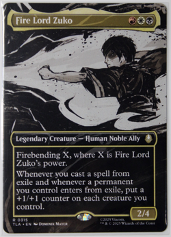 Fire Lord Zuko #315 R Borderless Non-Foil NEW MTG TLA - Image 1