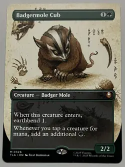 MTG Avatar: The Last Airbender Badgermole Cub Creature MYTHIC REGULAR #0326 - Image 1