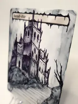 Hand Painted Altered Art - Barad-dur MTG - HAND PAINTED - LOTR - Gathering - Image 2