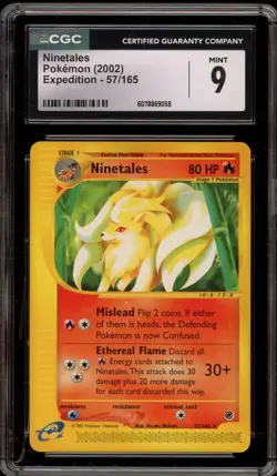 Pokemon Ninetales Expedition NON Holo Rare #57 CGC 9 Mint - Image 1