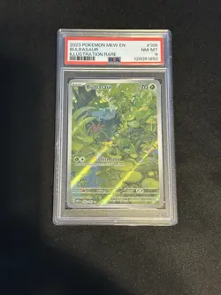 PSA 8 Bulbasaur 166/165 MEW EN-151 Illustration Rare Pokemon Card - Image 1