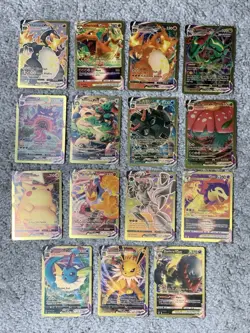 Pokemon Set of 15 Charizard,Gengar,Rayquaza,Blastoise&More Gold Foil Fan Art NM - Image 1