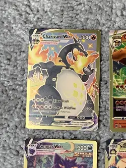 Pokemon Set of 15 Charizard,Gengar,Rayquaza,Blastoise&More Gold Foil Fan Art NM - Image 2