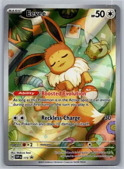 Pokemon TCG Prismatic Evolutions MINT Eevee SVP 173 ETB Black Star Promo - Image 1