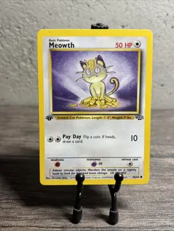 Meowth 56/64 Jungle Regular Common-WOTC-1st Ed-Pokemon TCG-Fast Shipping-NM!! - Image 1
