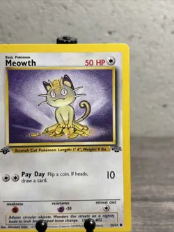 Meowth 56/64 Jungle Regular Common-WOTC-1st Ed-Pokemon TCG-Fast Shipping-NM!! - Image 3