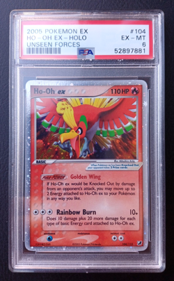 Pokemon Ho-Oh ex 104/115 - EX Unseen Forces 2005 - PSA 6 EX-MT - Image 1