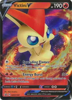 Holo Victini V - SWSH104 Sword & Shield Promo Pokemon TCG - Image 1