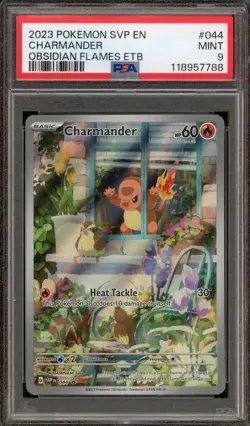 Pokemon Charmander Obsidian Flames ETB Promo SVP EN 044 PSA 9 Mint - Image 1