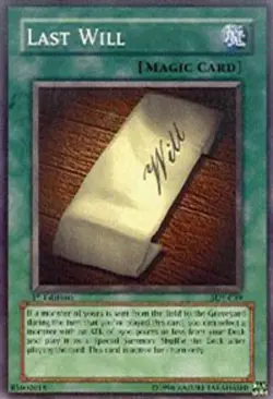 Near Mint Last Will - SDY-039 - Common - 1st Edition - YuGiOh - Image 1