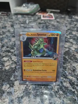 Pokemon TCG Team Rockets Tyranitar Card Stamped, 096/182, Destined Rivals - Image 1