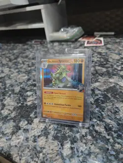 Pokemon TCG Team Rockets Tyranitar Card Stamped, 096/182, Destined Rivals - Image 3