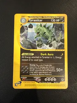 Tyranitar 66/165 Non-Holo Rare Expedition 2002 Pokemon Card WOTC LP - Image 1