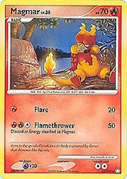 Pokemon Diamond & Pearl Mysterious Treasures-Magmar Card 54/123 - Image 1