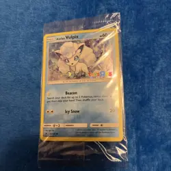 2017 Pokemon Alolan Vulpix 21/145 ToysRUs Promo Special Stamp Card. Rare. Sealed - Image 1