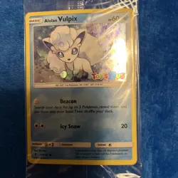 2017 Pokemon Alolan Vulpix 21/145 ToysRUs Promo Special Stamp Card. Rare. Sealed - Image 3