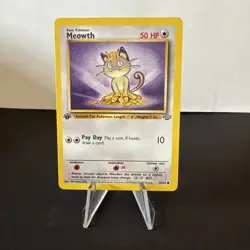 Pokemon Card 1st Edition Meowth 56/64 Vintage WOTC Jungle NM - Image 1