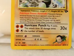 2000 Pokemon Gym Challenge #6/132 Giovanni's Machamp Holo Card (X78JJ) - Image 2