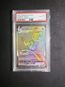 Pokemon Swsh08: Fusion Strike Mew VMAX 268/264 Secret Card - PSA 10 - Image 1