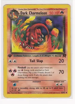 Pokemon Dark Charmeleon TCG 32/82 1st Edition Team Rocket Uncommon Card - Image 1