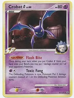 Pokemon Platinum Edition Uncommon Card - Crobat G 47/127 - Image 1