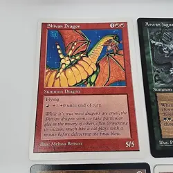 Lot 4 MTG Oversized 6x9 Promo Cards Shivan Dragon Aswan Jaguar Chaos Orb Jesters - Image 2