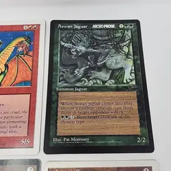 Lot 4 MTG Oversized 6x9 Promo Cards Shivan Dragon Aswan Jaguar Chaos Orb Jesters - Image 3