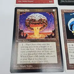 Lot 4 MTG Oversized 6x9 Promo Cards Shivan Dragon Aswan Jaguar Chaos Orb Jesters - Image 5
