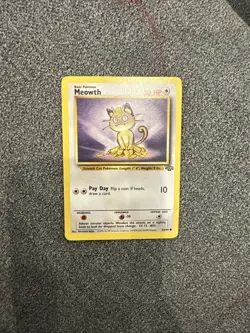 Meowth 1999 Jungle 1st Edition Pokemon Card 56/64 -95 - Image 1